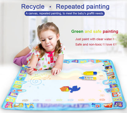 Alphabet animal water canvas