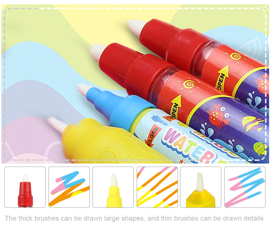 Alphabet animal water canvas