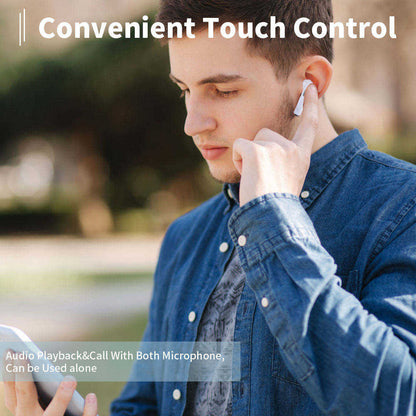 Airpods Wireless Earbuds | Deep Bass, Touch Control, 25H Playtime